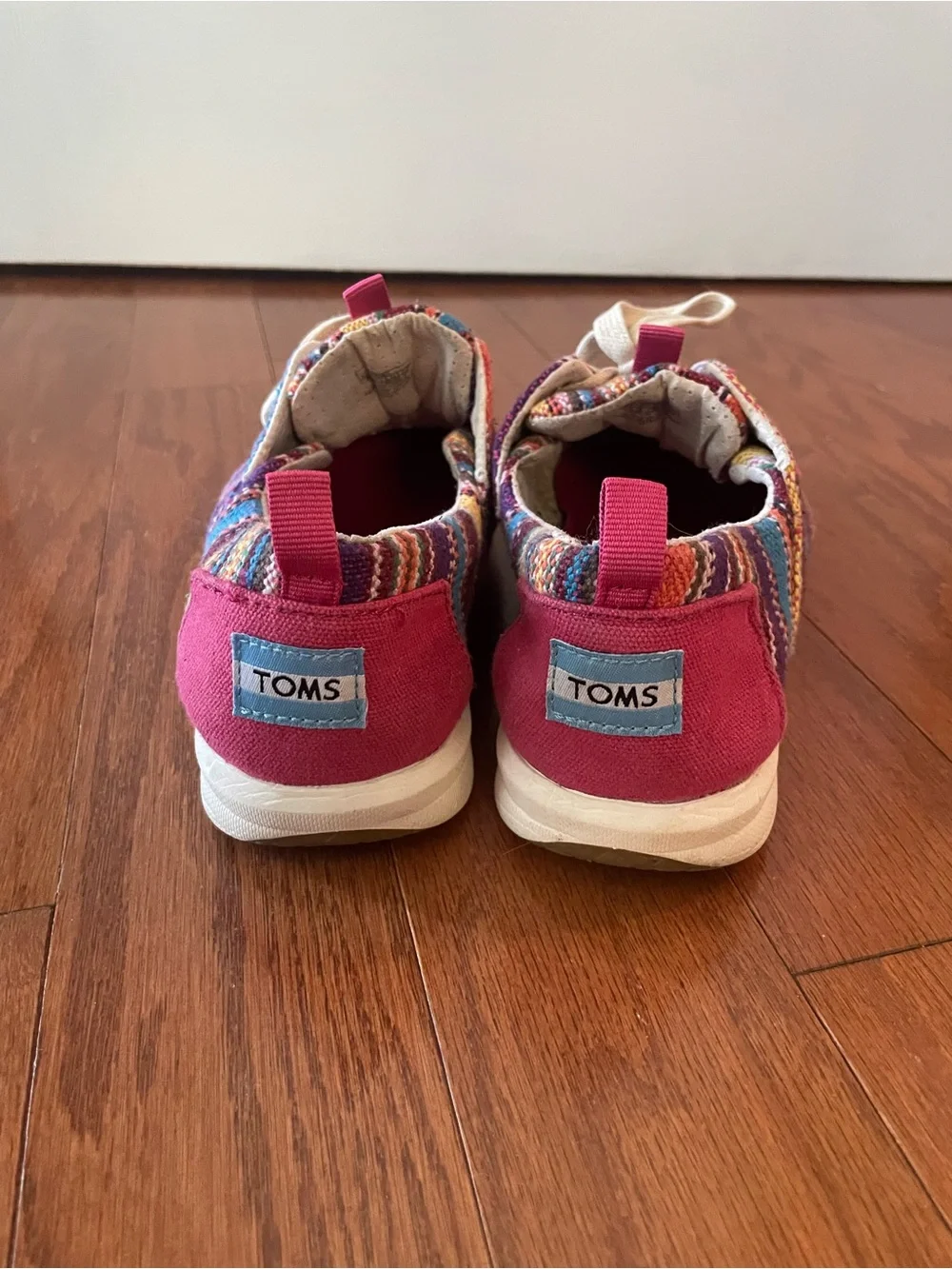 Toms Multicolor Striped Canvas Sneakers — Purple, Blue, Pink, Yellow